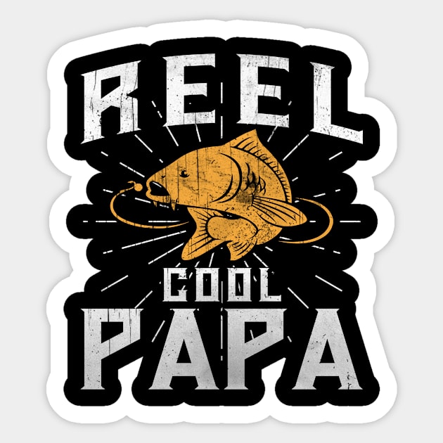 Fishing Papa Sticker by UniqueWorld